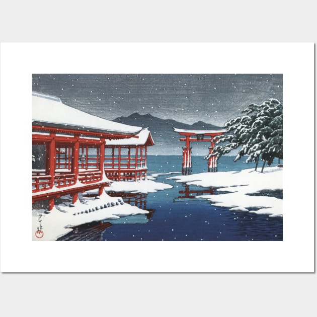 The Miyajima Shrine in Snow by Kawase Hasui Wall Art by Takeda_Art